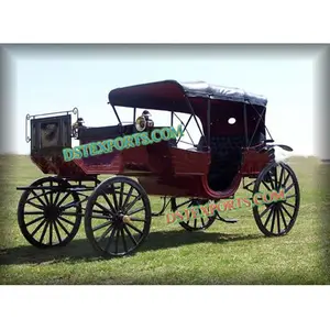 รถม้าโบราณแบบราชวงศ์ รถม้าลากแบบมีสไตล์ ดีไซน์ใหม่ รถม้าวิคตอเรียพร้อมหลังคา - Product Image 1