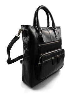 Bolso Tote de Cuero de Búfalo para Mujer, Bolso de Hombro, Bolso de Mano, Bandolera, Dos Asas, Cierre de Botón IHS-0132 - Product Image 4