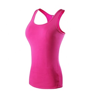 Womens <b>Compression</b> Wear Singlet Fitness Tank Tops Yoga Tank Tops Running Tank Tops Gym wear for Ladies - Product Image 3