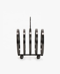 Servilletero elegante de metal negro con diseño moderno Decoración elegante y funcional para mesas de comedor y organización de cocina - Product Image 2