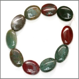 สร้อยคอลูกปัดหินรูปไข่แจสเปอร์แฟนซีเครื่องรางลูกปัดคริสตัลทรงรีสำหรับทำเครื่องประดับสร้อยคอคริสตัลผู้หญิงขายส่ง - Product Image 1