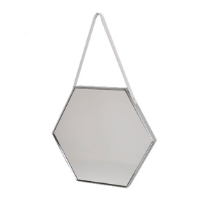 Style frais de forme hexagonale de miroir de luxe contemporain avec le cintre pour l'usage décoratif - Product Image 1
