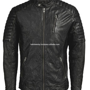 Custom Made Slim Fit Biker Pure <b>Leather</b> <b>Jacket</b> for <b>Men</b> - Product Image 1