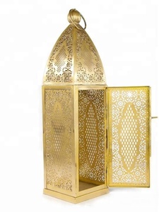 Moroccan <b>Gold</b> <b>Lantern</b> for Home Decoration for Christmas Festivities - Product Image 3
