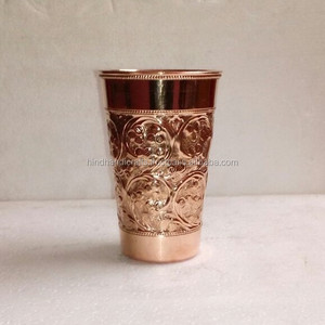 Vaso de cobre martillado impreso con logotipo personalizado Suministro a granel de pulido brillante de fabricante y proveedor de metal - Product Image 2