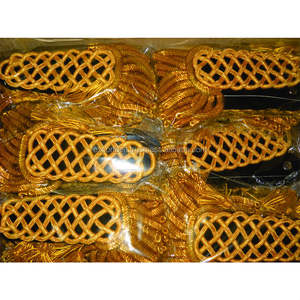 Premium Quality Ceremonial Band Hardboard Shoulder Epaulettes Bullion Wire Fringe Brass Hilal Customized Colors Sizes Available - Product Image 5
