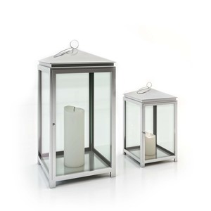 Portavelas de linterna de cristal de aluminio hecho a mano de alta calidad para decoración de hogar, oficina y boda para Navidad - Product Image 6