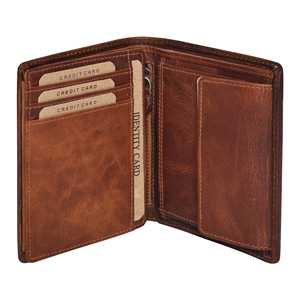 Portefeuille en cuir de qualité supérieure pour homme, fin et minimaliste, pour cartes de crédit, espèces et documents d'identité, disponible à la vente, directement de l'usine. - Product Image 3