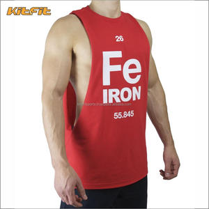 Vente en gros Logo personnalisé couleur hommes débardeurs Fitness été coton Slim Fit chemises hommes musculation sans manches maillot de corps - Product Image 4