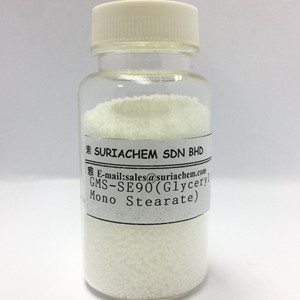 กลีเซอรีล โมโน สเตียเรต (GMS90) เกรดอาหาร SURIA GMS-SE90 เม็ดสีขาวแบบอิมัลซิฟายด์ในตัว - Product Image 1