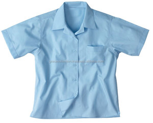 ชุดนักเรียนหญิงชั้นประถมศึกษา เสื้อสีฟ้าและเสื้อเบลาส์ - Product Image 1