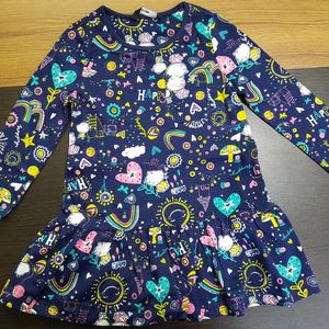 Printemps Filles Frock Robe Multicolore Exportation Qualité Coton Mixte Bangladesh Usine Stock Lot Due Expédition - Product Image 1