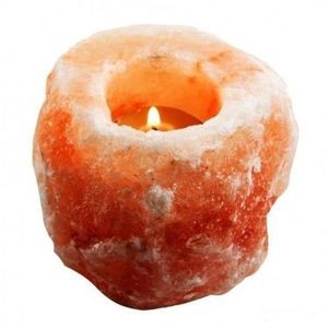 Bougeoir à bougie chauffe-plat en pierre de sel rose de l'Himalaya naturel Design coeur rond Matériau organique Imprimé 4 couleurs pour toutes les occasions - Product Image 3