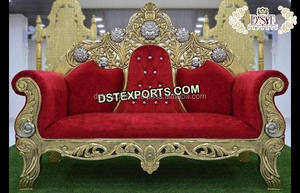 Canapé game of thrones rouge élégant, canapé de mariage, luxueuse scène, mariage, élégants, siège d'amour pour marié mariée - Product Image 5