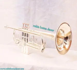 Trumpet prata banhada a prata pura, nova marca, ótimo em estilo, primeiro tempo, lançado na índia