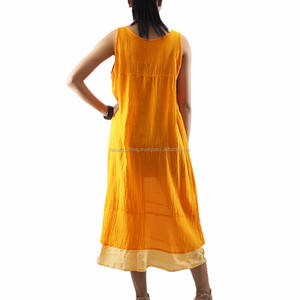 Robe longue pour femmes, robe tricotée, mi-mollet, décontractée, couleur unie, bon marché, été - Product Image 3