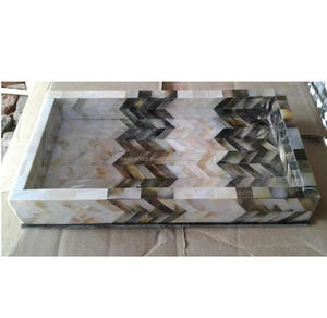 Plateau de vadrouille de haute qualité Artisanat meilleur plateau poli et nacre Plateau de service en nacre populaire - Product Image 4