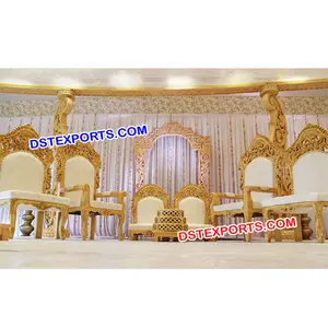 Sillas Mandap de Madera Tallada, Sillas Sankheda para Mandaps, Fabricante de Sillas para Mandaps de Boda en India, Sillas Decorativas para Bodas en EE. UU. - Product Image 1