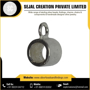Open Loop Sterling Silver 4mm Round <b>Bails</b> for <b>Pendant</b> Wholesale - Product Image 6