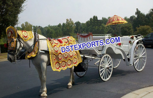 Mariage indien Royal Victoria Carriage Mariage Royal Carriage Buggy Blanc Victoria Calèches Fabricant - Product Image 5