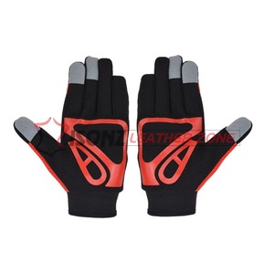 Guantes de Trabajo Mecánicos Personalizados ISONZ Leather Zone Rojos y Negros, Anti-Impacto, Antideslizantes, Anti-Corte, Anti-Calor, Guantes de Protección para Manos - Product Image 2
