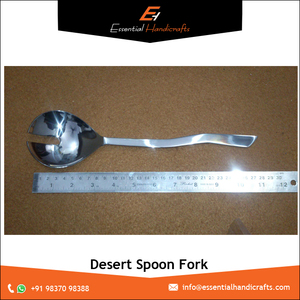 Vente en gros de couverts de salle à manger de qualité supérieure Fourchette à salade cuillères en acier inoxydable de bonne qualité Miroir poli fantaisie style désert pour les mariages - Product Image 3