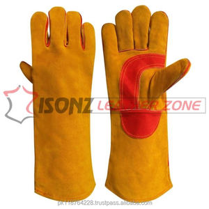 Gants de soudage TIG sur mesure cuir de vache fendu résistant à la chaleur imperméable anti-coupure caractéristiques de sécurité pour barbecue travail d'hiver - Product Image 2
