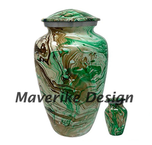 Urna de cremación de Metal de aleación de agua oceánica para cenizas humanas, urnas de cremación para adultos y hombres, suministros funerarios para entierro - Product Image 5