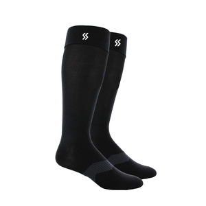 Green <b>Knee</b> <b>High</b> Sports Socks Men Knitted Solid Color With Logo On Cuff For Soccer Jacquard Knitted Sports Socks - Product Image 2