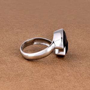 Conjunto de bisel de corte de pera Marquesa, anillo de plata de ley Gemstone925 de cuarzo ahumado marrón, anillo clásico de moda para aniversario de boda - Product Image 3