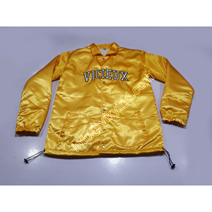 Chaqueta universitaria de poliéster satinado para hombre, chaqueta bomber de béisbol Letterman de satén con logotipo personalizado en blanco de alta calidad para hombre - Product Image 4
