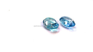 Precio de fábrica al por mayor en Topacio azul cielo natural 12X16 MM piedras preciosas sueltas de corte facetado de forma ovalada para la fabricación de joyas - Product Image 2