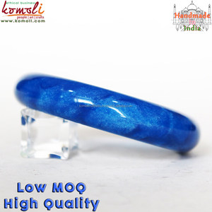 กำไลข้อมือเรซิ่นสีน้ำเงินรอยัลลายหินอ่อนประกายระยิบระยับแบบสั่งทำ - Product Image 3