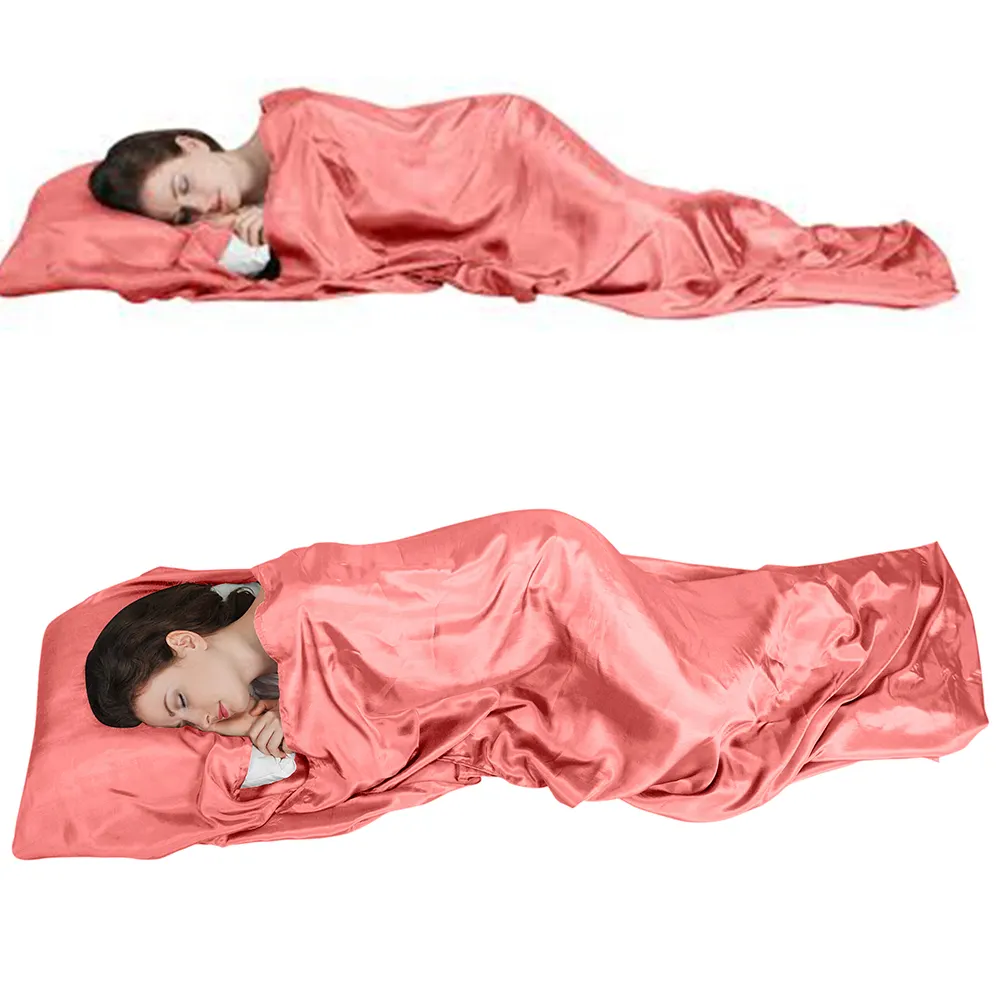Doğal yumuşak uyku tulumu astarı ipek uyku tulumu yüksek kalite toptan