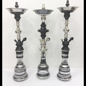 Cachimbas Egipcias de Acero Inoxidable Lacado de Lujo Farida, Tipo Curvo, Plateadas, de Calidad - Personalizables - Product Image 3