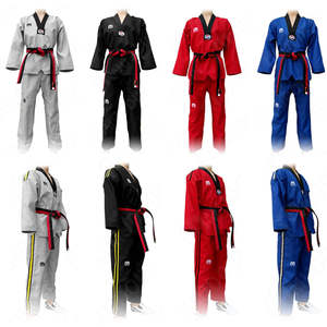Uniforme de Taekwondo Premium Hecho a Medida, Unisex para Adultos, Transpirable, de Secado Rápido, Ropa de Artes Marciales, Blanco, Rojo, Azul, Negro, Ropa Deportiva - Product Image 1