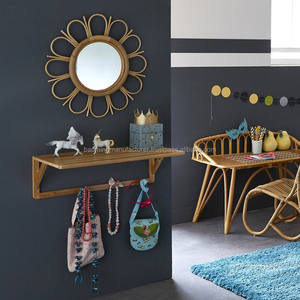 Eco-friendly <b>Rattan</b> and Bamboo Decor Wall <b>Mirrors</b> Elegant Natural Material Design - Product Image 4