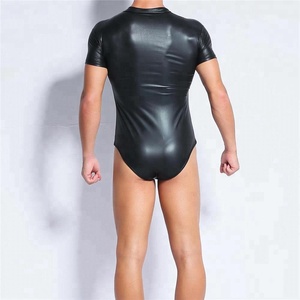 ชุดจั๊มสูทรัดรูปผู้ชายแบบมีซิป ชุดบอดี้สูทแนวเฟติช - Product Image 4