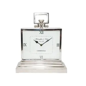 钟表大银金属地板和桌子时钟黑色家居装饰地板不锈钢现代设计家用钟表