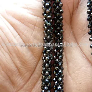 Venta al por mayor de cristales negros de espinela facetada, collar de piedras preciosas, cadena de cuentas, joyería para fiesta y compromiso para ocasiones de regalo - Product Image 1