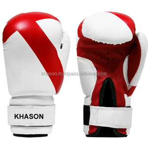 VENTE USINE CUIR DE HAUTE QUALITÉ BON MARCHÉ GANTS DE BOXE ADULTES HOMMES FEMMES POUR ENFANTS MINI LOGO PERSONNALISÉ COULEUR BLEUE CIBLE BLANCHE - Product Image 3