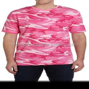 Custom OEM <b>Pink</b> Garment Dyed Breathable Plus Size Jersey T-<b>Shirts</b> for <b>Men</b> with Front Logo - Product Image 2