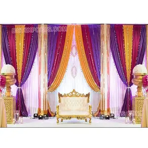 Basit düğün sahne dekorasyon renkli zemin panelleri düğün sahne sih düğün resepsiyon sahne