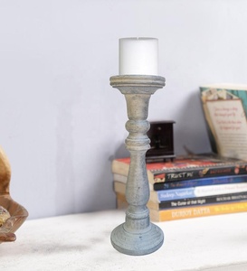 Soporte votivo de madera de mango ecológico para el hogar, boda y decoración navideña, portavelas de vendedores en línea - Product Image 3