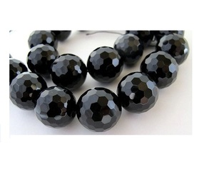 หินโมราสีดำพลอยลูกปัดเหลี่ยมเพชรพลอย - Product Image 1