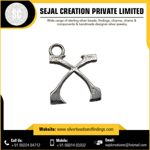 Colgante de collar de plata de ley 925 con joyería elegante con letra X con patrón de números para compromiso - Product Image 2