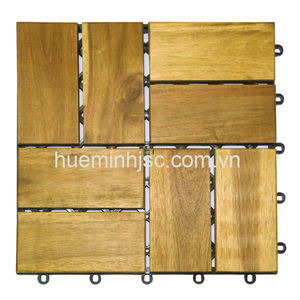 กระเบื้องพื้นไม้กระถิน 300*300 มม. สำหรับภายนอกและภายในอาคาร 8 แผ่น แบบประกบติดกัน ดีไซน์ทันสมัย จากเวียดนาม - Product Image 2