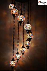 Lámpara de candelabros de mosaico de vidrio de ahorro de energía tradicional de alta calidad para uso en interiores - Product Image 5