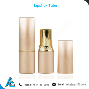 Tubo de lápiz labial cosmético dorado vacío de diseño de lujo directo de fábrica - Product Image 2