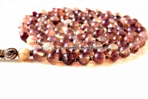 Collar Mala de Fluorita Natural Más Vendido, con Borla y Nudos, Cristal Curativo, Estilo Bohemio Espiritual, de Terceros - Product Image 6